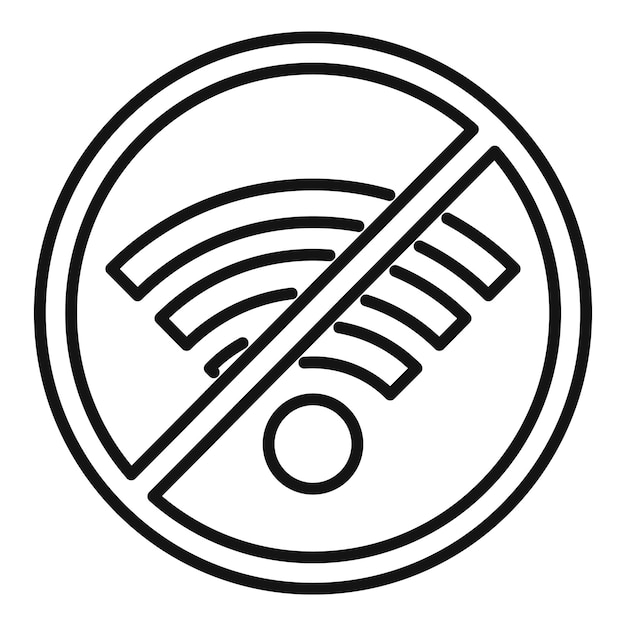 No hay cartel wifi que muestre el acceso a Internet desconectado