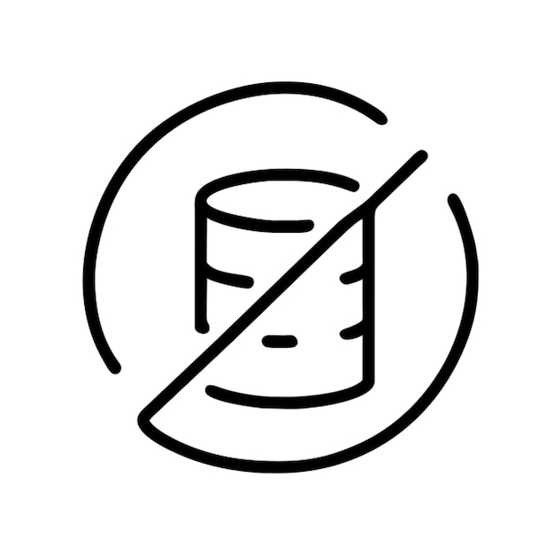 No hay contorno de icono de datos