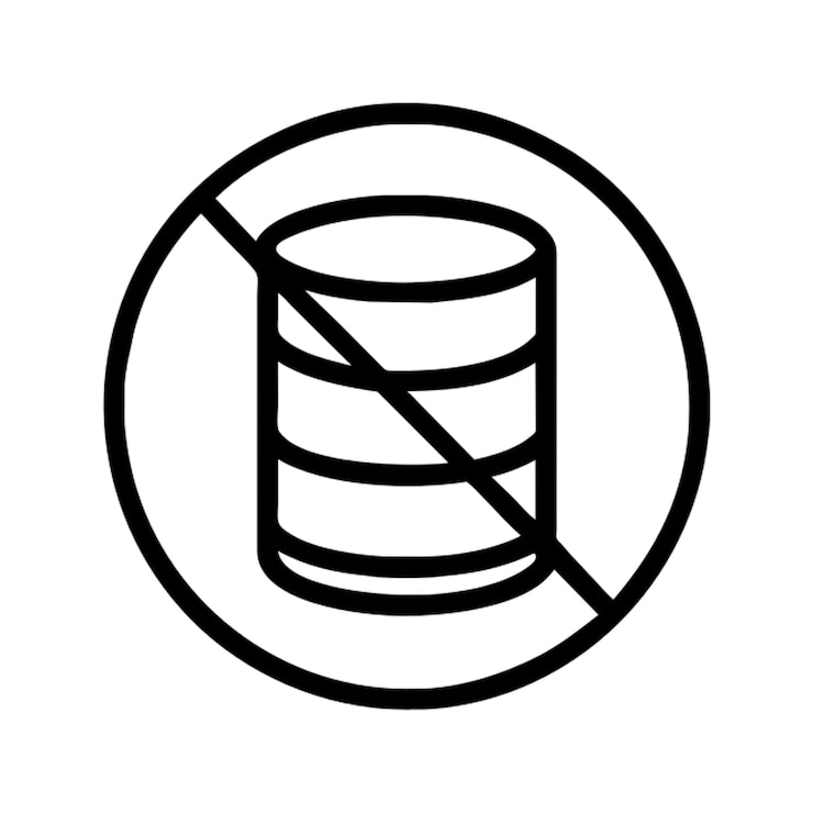 Vector no hay contorno de icono de datos