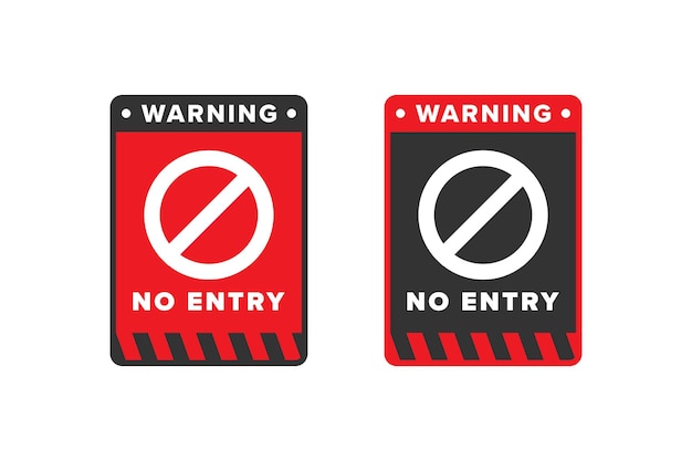 No hay diseño vectorial de signo de icono de entrada color rojo