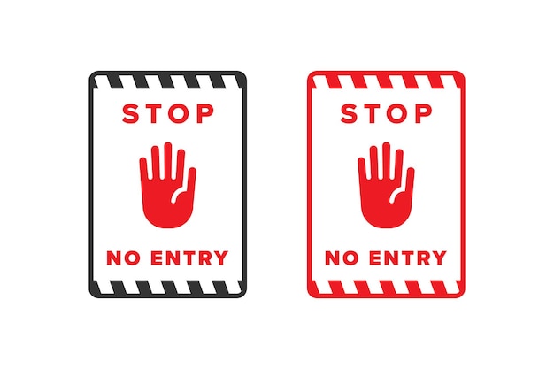 No hay diseño vectorial de signo de icono de entrada color rojo