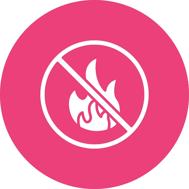 No hay estilo de ilustración vectorial de fuego