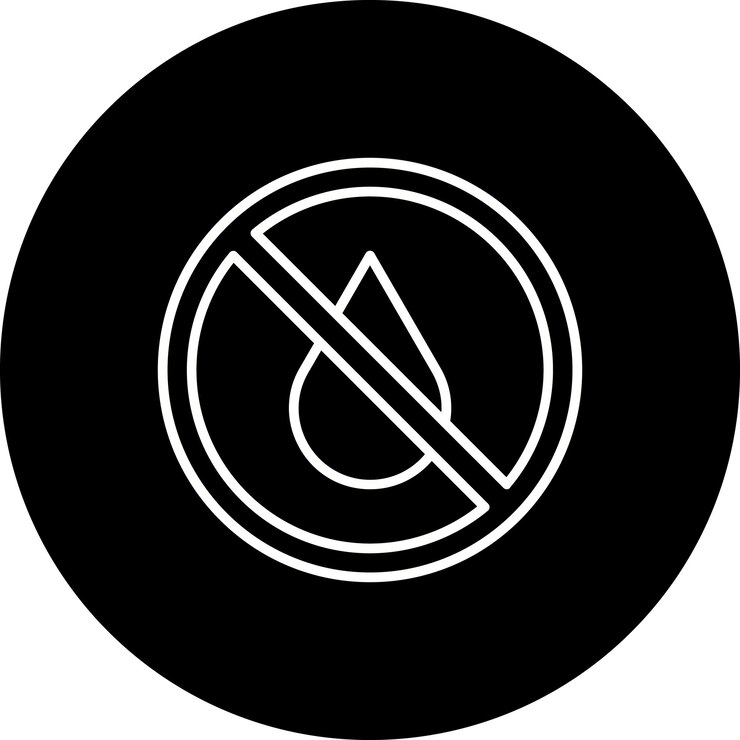 Vector no hay icono de agua