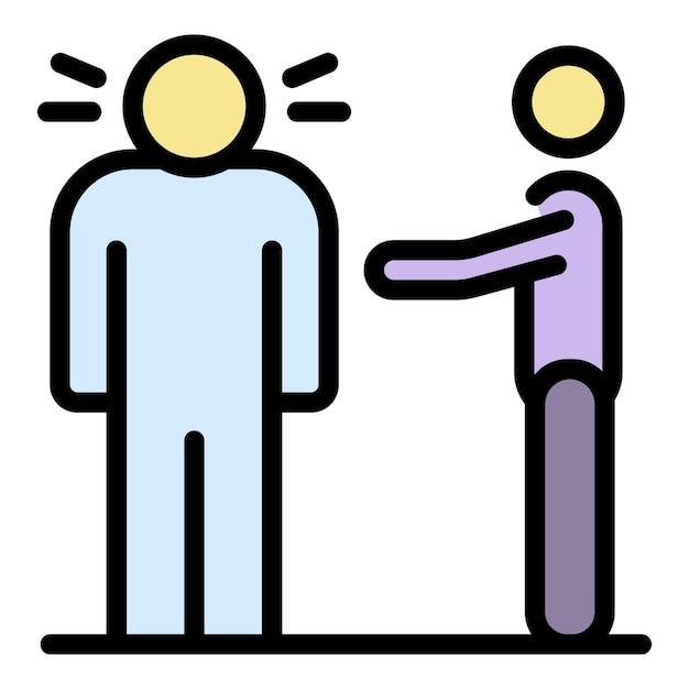 No hay icono de racismo público Contorno no hay icono vectorial de racismopúblico color plano aislado