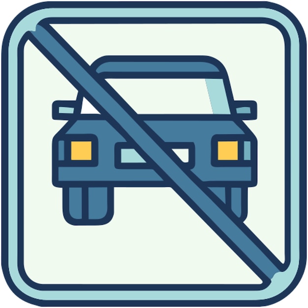 No hay icono de señal de estacionamiento