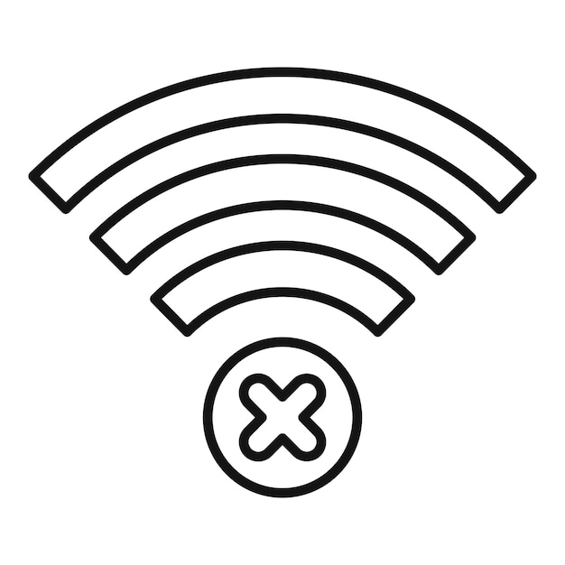 No hay icono de señal wifi que muestre internet desconectado
