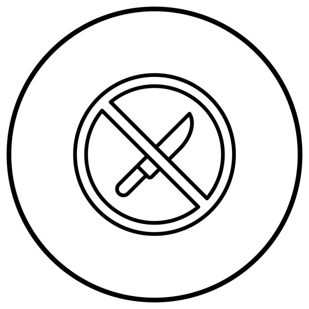 No hay icono de vector de armas Puede usarse para el conjunto de iconos de inmigración