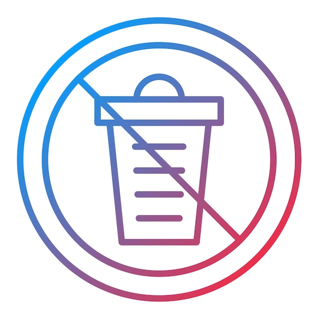 No hay icono de vector de basura Se puede usar para el conjunto de iconos del mercado callejero