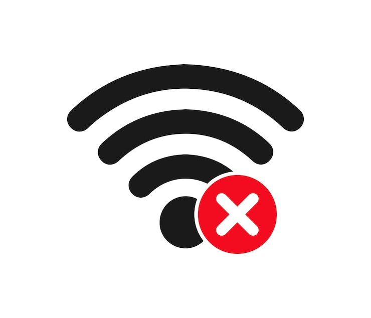 Vector no hay icono de vector de conexión wifi señal no conectada señal wifi