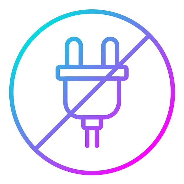 No hay icono de vector de electricidad Se puede usar para el conjunto de iconos de sin techo