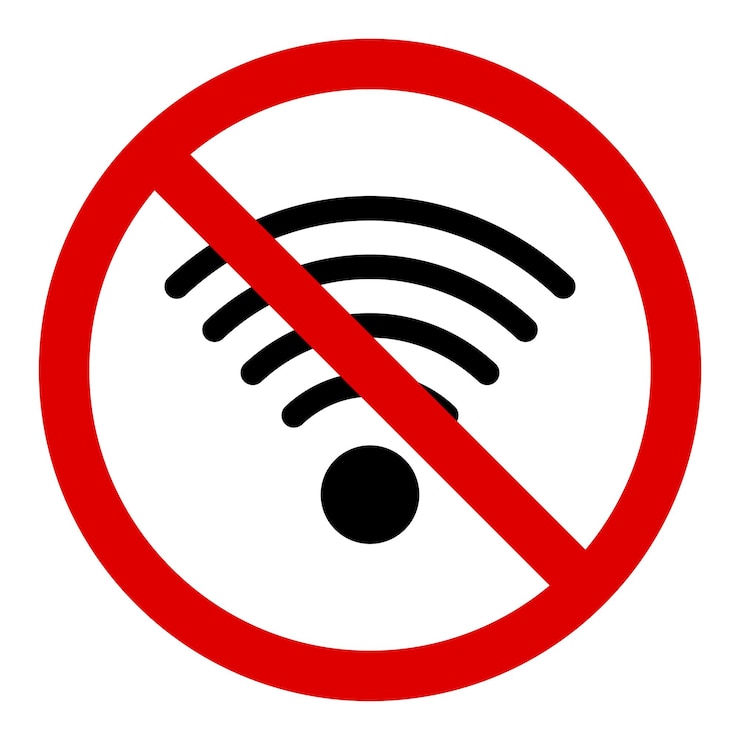 Vector no hay icono de vector de símbolo wifi