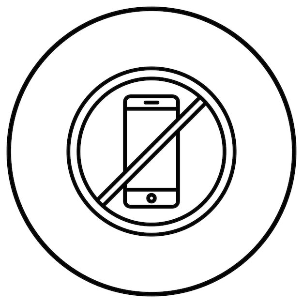 No hay icono de vector de teléfono Puede usarse para el conjunto de iconos de la biblioteca