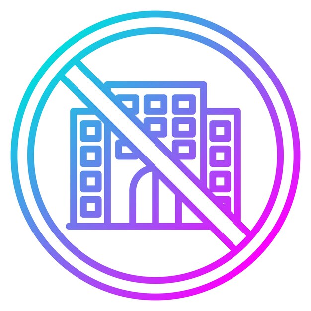 No hay icono de vector de viaje Se puede usar para el conjunto de iconos de negocios basados en el hogar