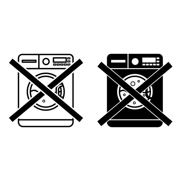 No hay iconos de lavadora