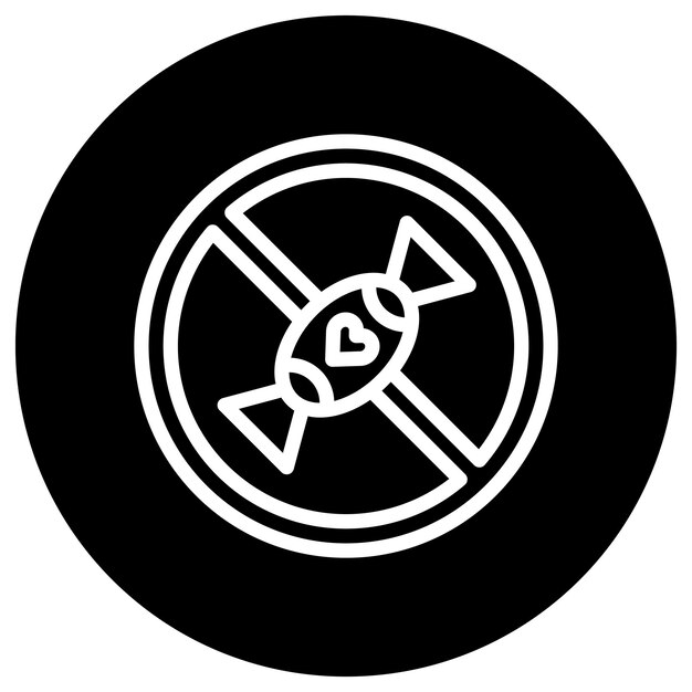 No hay ilustración de diseño de icono vectorial dulce