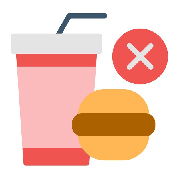 No hay ilustración de vector de comida rápida