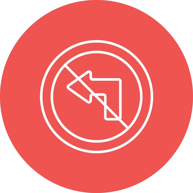 No hay imagen vectorial del icono de giro a la izquierda Puede utilizarse para las señales de tráfico