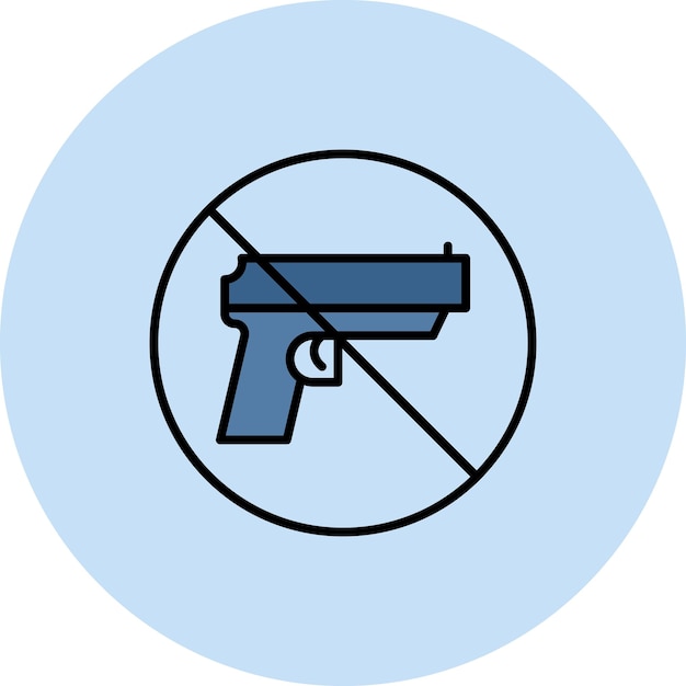 No hay imágenes vectoriales de iconos de armas que se puedan usar para la inmigración