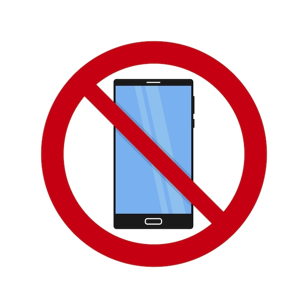 No hay plantilla de signo vectorial de teléfono celular