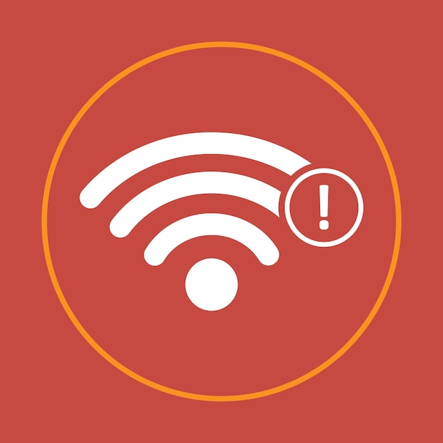 No hay señal Wi-Fi icono de moda lindo abstracto hermosa ilustración vectorial diseño de obras de arte coloridas