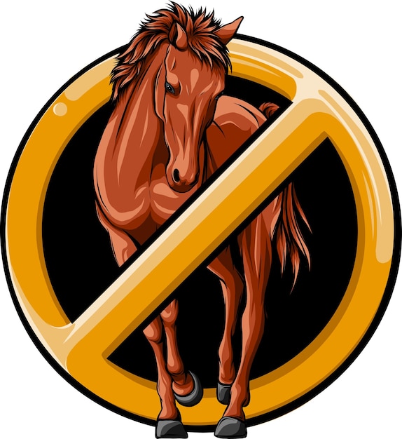 No hay señales vectoriales de caballos sobre fondo blanco.