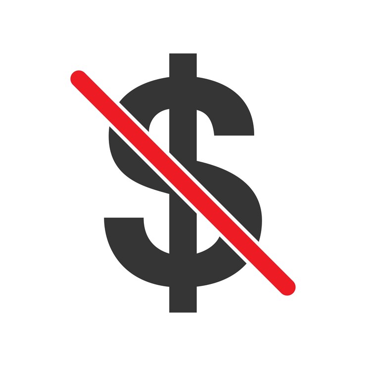Vector no hay símbolo de vector de dinero no hay signo de dólar