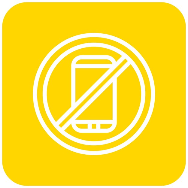 No hay teléfono Ilustración de diseño de íconos vectoriales
