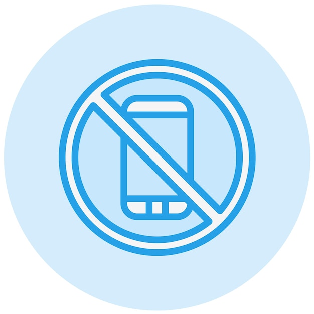 No hay teléfono Ilustración de diseño de íconos vectoriales