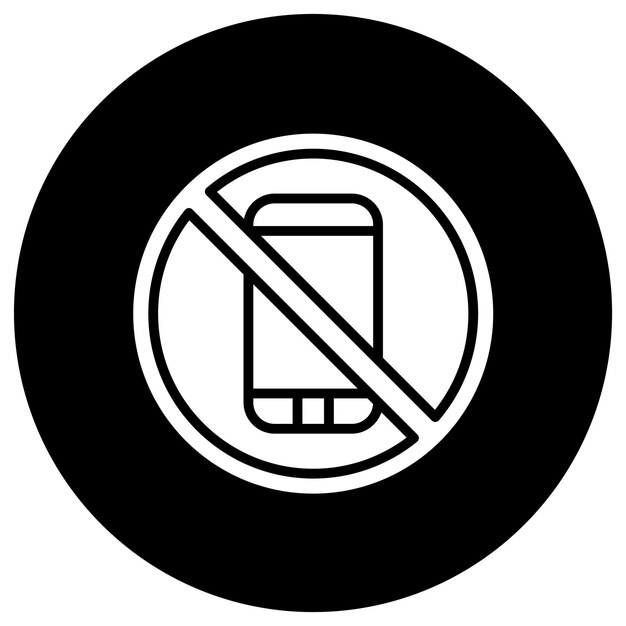 No hay teléfono Ilustración de diseño de íconos vectoriales