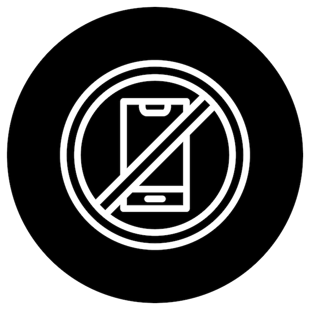 No hay teléfono Ilustración de diseño de íconos vectoriales