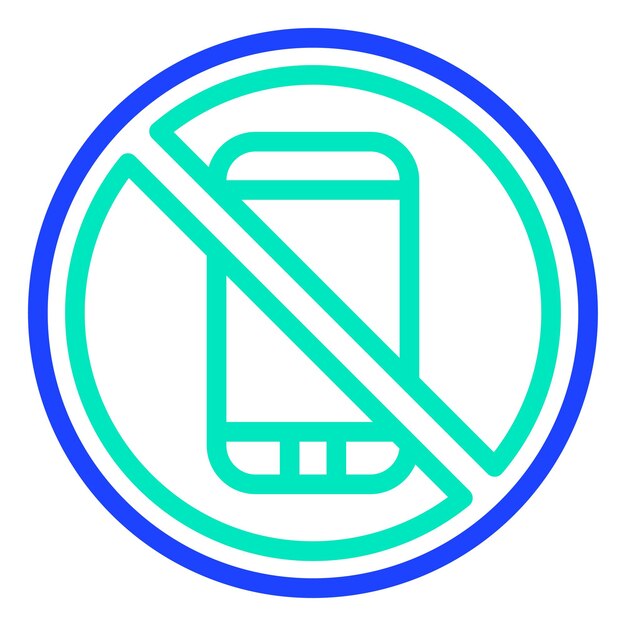 No hay teléfono Ilustración de diseño de íconos vectoriales