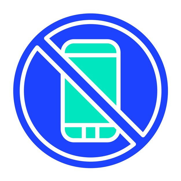 No hay teléfono Ilustración de diseño de íconos vectoriales