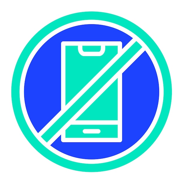 No hay teléfono Ilustración de diseño de íconos vectoriales