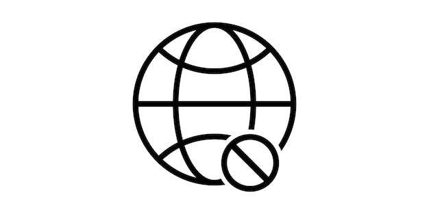 No hay vector de icono de conexión a Internet. Símbolo sin internet. vector aislado.