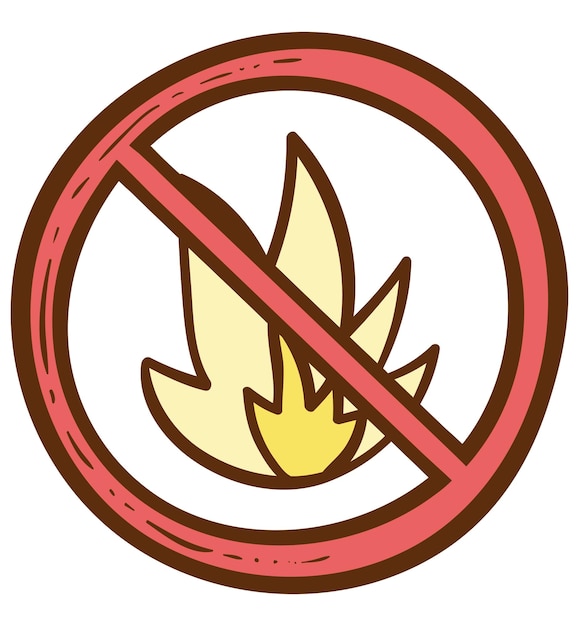 No hay vector de icono de fuego