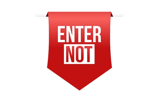 no ingrese el diseño del banner no ingrese el icono Ilustración vectorial de estilo plano