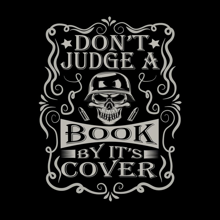 no juzgues un libro por su portada tipografía diseño de camiseta diseño gráfico de camiseta vectorial