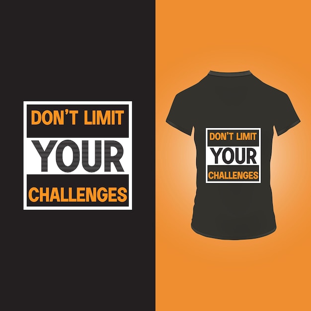 No limites tus desafíos vector de diseño de camiseta