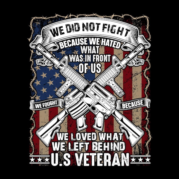 No luchamos contra la tipografía vintage diseño de camiseta del día de los veteranos