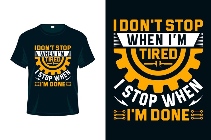 No me detengo cuando estoy cansado, me detengo cuando termino - Diseño de camiseta del Día del Trabajo de EE. UU.