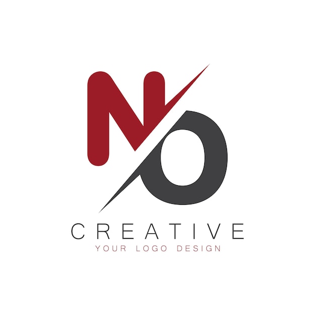 NO monograma inicial con letra y logotipo creativo