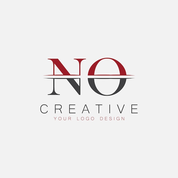 NO monograma inicial con letra y logotipo creativo