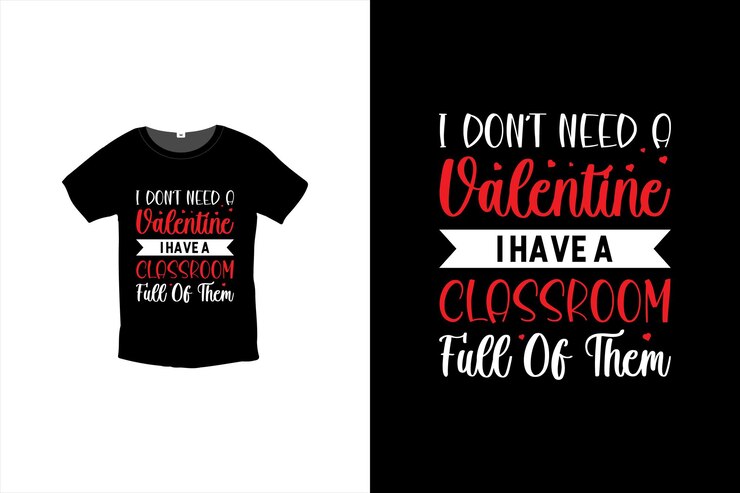 No necesito un diseño de camiseta de San Valentín, plantilla de diseño de camiseta del día de San Valentín