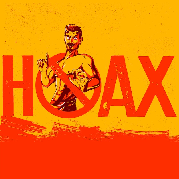 Vector no se permite la propaganda de la señal de hoax