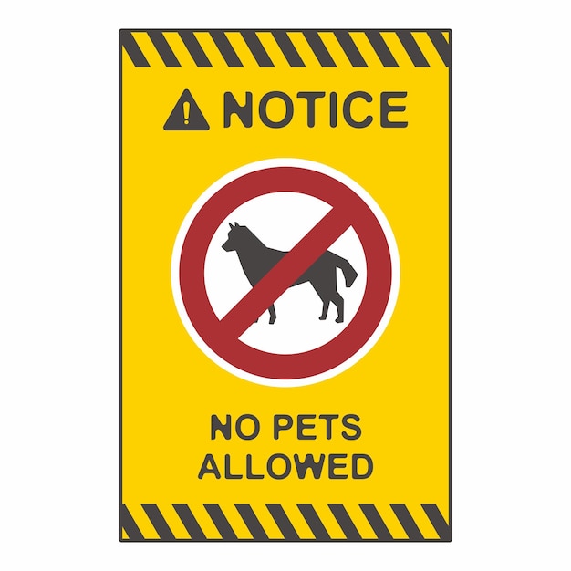 No se permiten mascotas logotipo plano