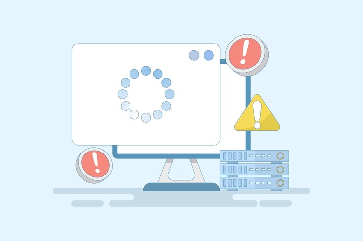 Vector no se puede acceder al concepto de interrupción del servidor o error y fallo en el servidor o la página del sitio web