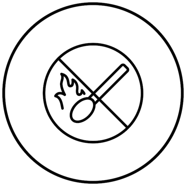 No se puede usar el icono del vector de fuego abierto para el conjunto de iconos de trekking