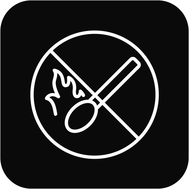 No se puede usar el icono del vector de fuego abierto para el conjunto de iconos de trekking