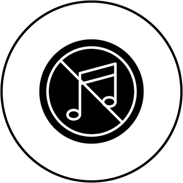 No se puede usar una imagen vectorial de icono de música para la biblioteca