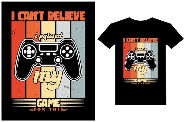 No puedo creer que haya detenido mi juego por este diseño de camisetas de videojuegos.